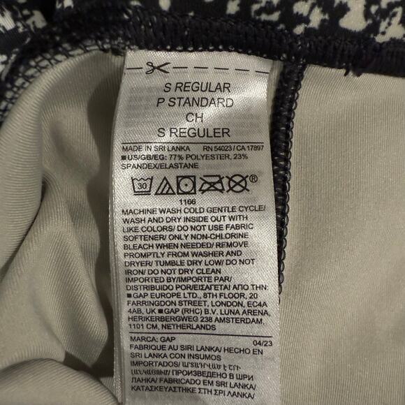 Women's Gap Fit Power Move High Rise Ankle Legging Black White Small Athletic - Picture 4 of 8